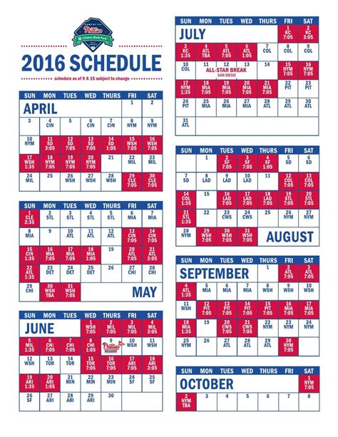 Printable Phillies Schedule 2022